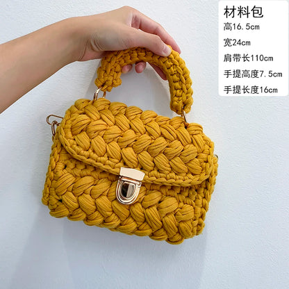 New Rope Woven Women Handbags Designer Knitting Chains Shoulder Crossbody Bag Casual Lady Hand Bags Small Flap Purses