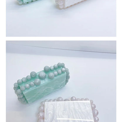 Luxury Design Shoulder Crossbody Bag Fashion New Evening Clutch Bag Ladies Handbag Acrylic Transparent Small Square Bag Female