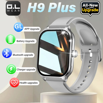 LAXASFIT H9 Smart Watch Men Women Sports Fitness Tracker 2.01 inch HD Screen Bluetooth Talking Smart Watch For Android IOS