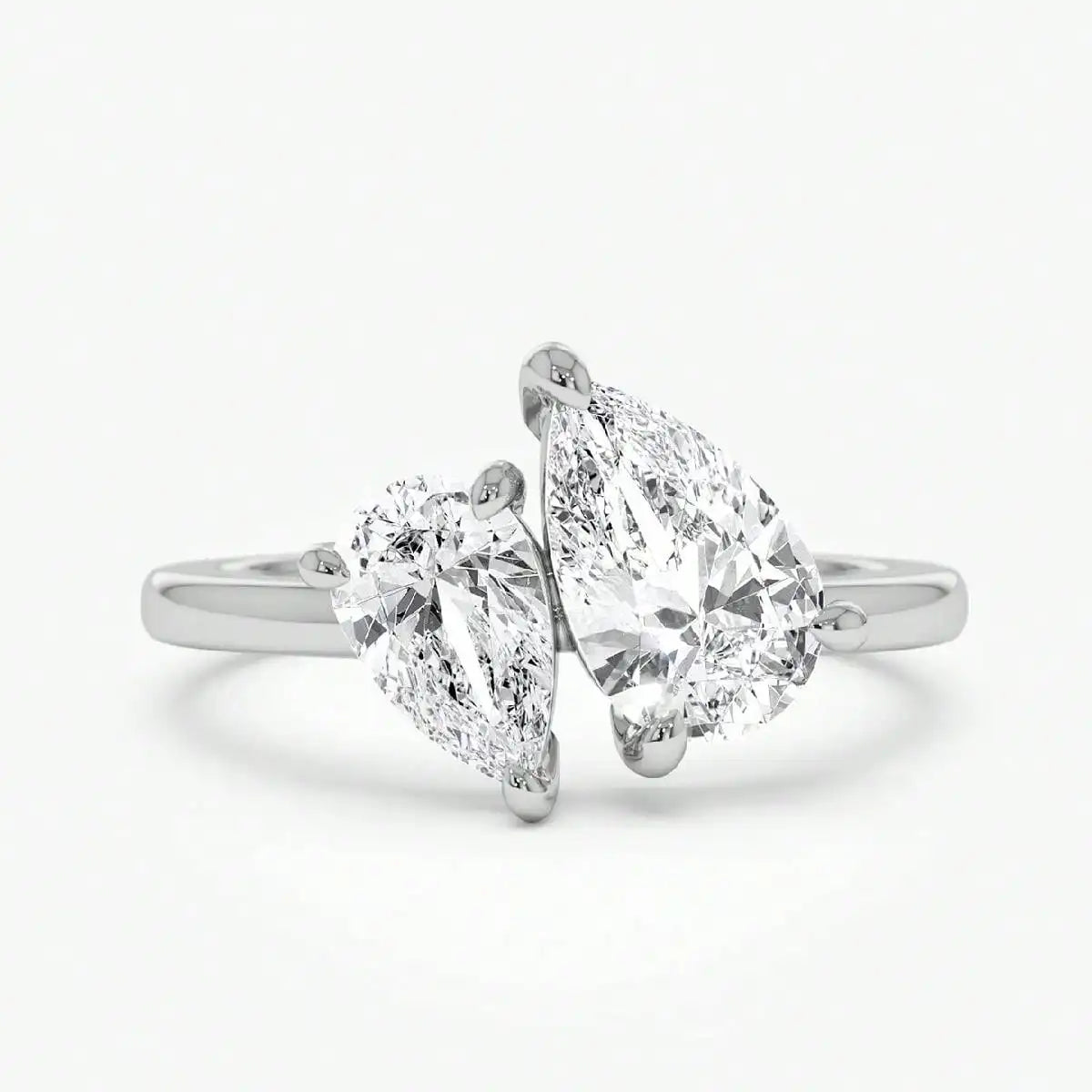 925 Sterling Silver Simplicity Classic Zircon Water Drop Ring For Women Engagement Wedding Luxury High Quality Fine Jewelry