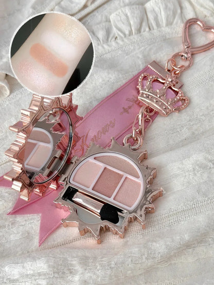 Flower Knows Knight Unicorn Eyeshadow Palette Charm Mini Makeup Accessory Fantasy Unicorn Design Cosmetic Bag Decoration