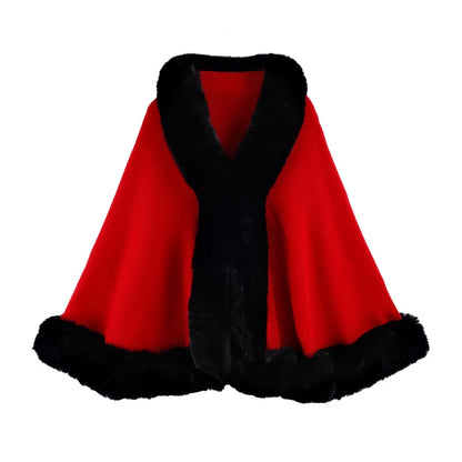 Women Winter Warm Shawl Thicken Coat Cardigan Cape Cloak Outer