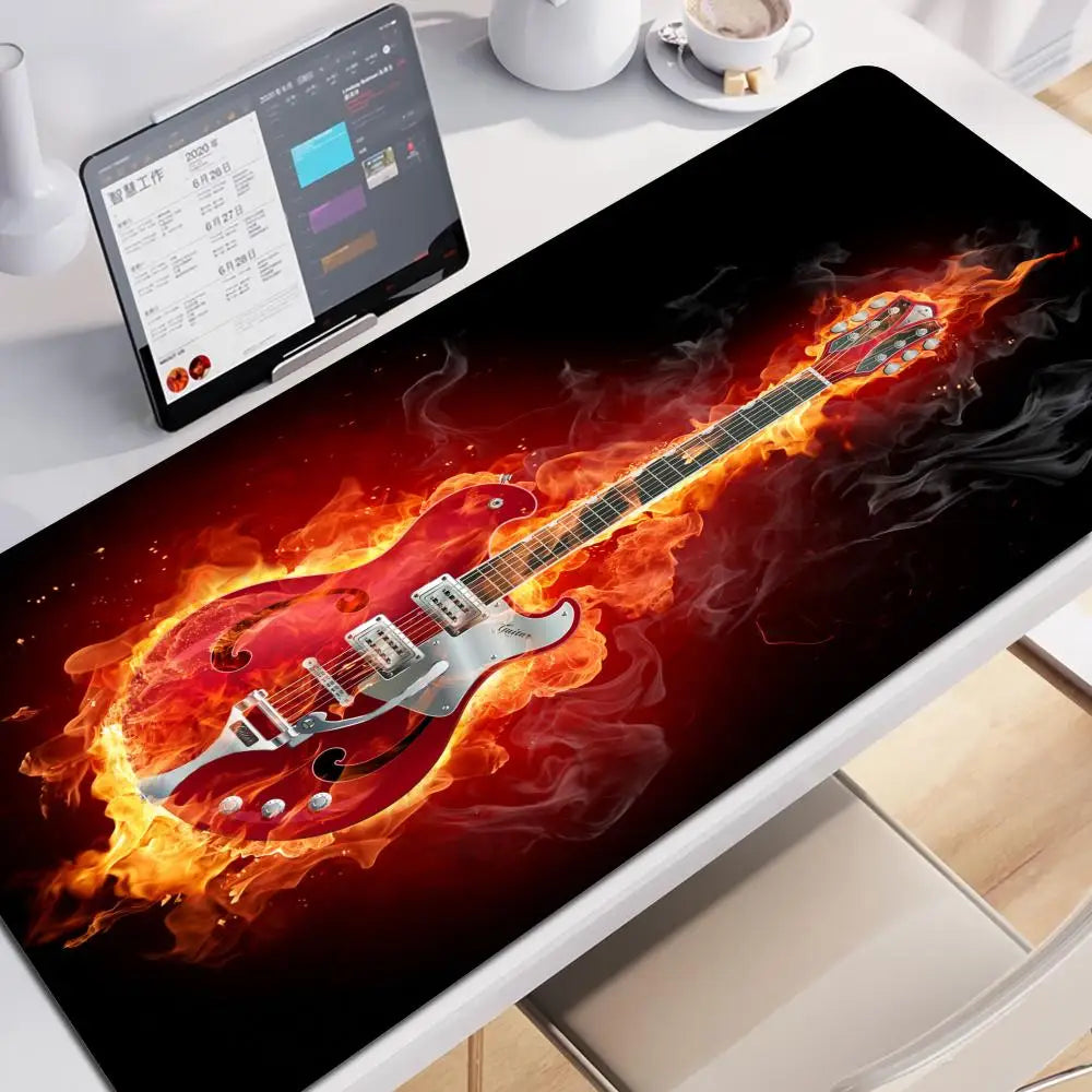 Large Mouse Pad .Mousepad Fender Guitar Gamer Keyboard Mat Game Mats Office Accessories Mausepad Gaming Computer Table Stitch