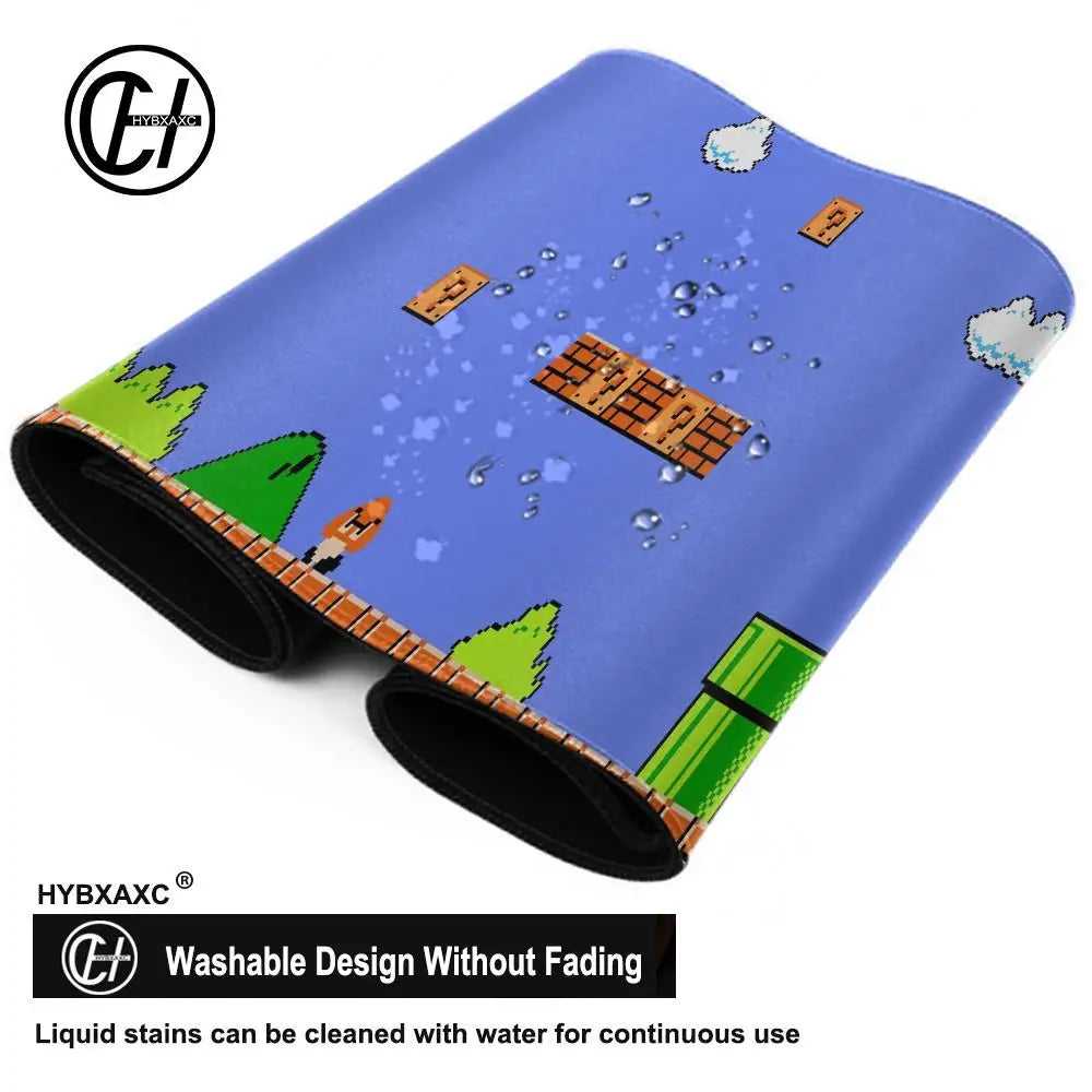 Hot Games S-uper M-Marioes Mouse Pad Large Anti-Slip Rubber Gaming Durable Desk Pad Thick Seam Edge Suitable for Office Gaming