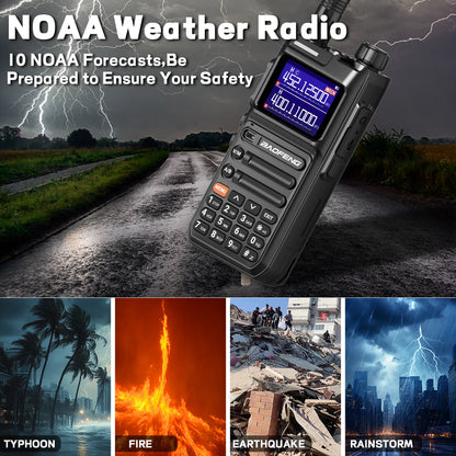 Baofeng UV-26 Walkie Talkie 10W Multi Band Wireless Copy Frequency High Power 999 Channels NOAA with Type-C Charger Ham Radio