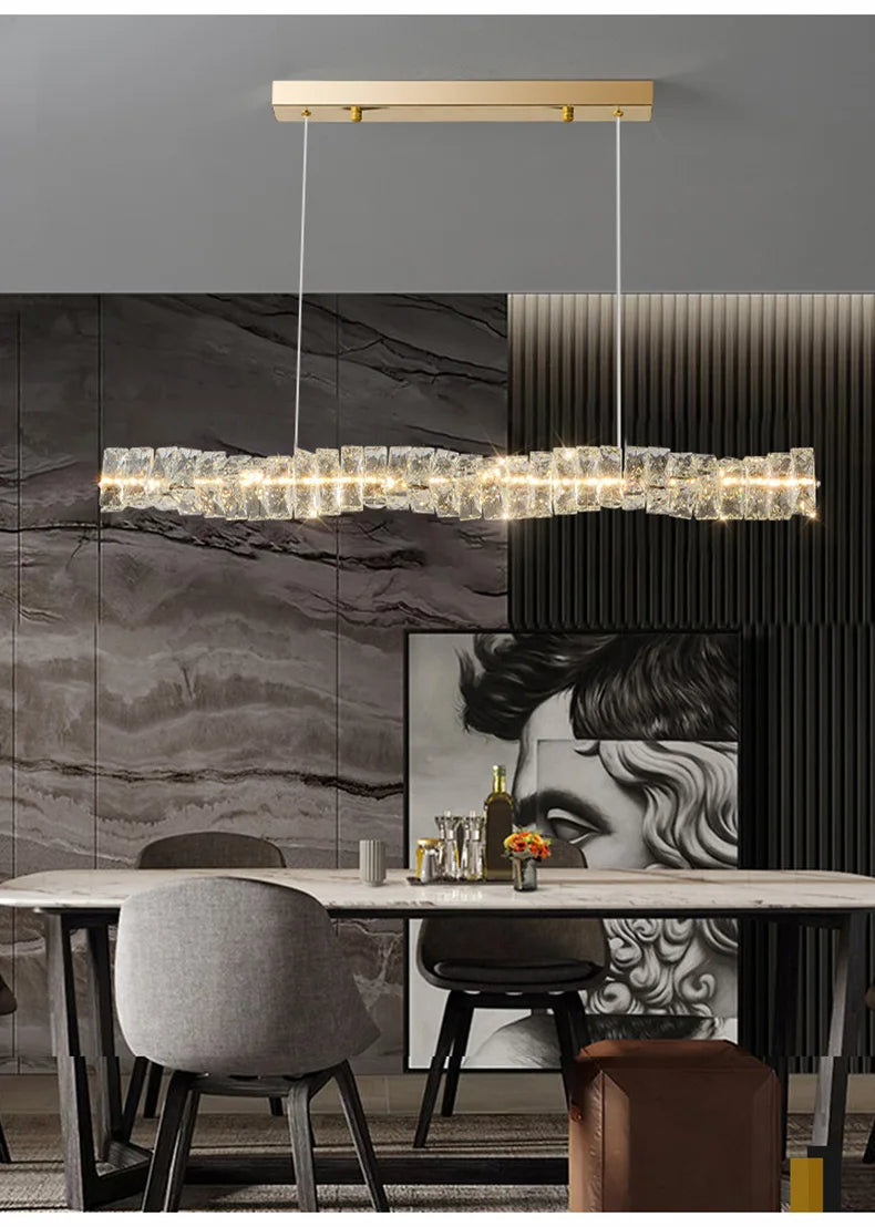 Luxury K9 Crystal Chandelier Dimmable Ceiling LED Pendant Lights Home Living Room Bedroom Indoor Atmosphere Decorative Lighting