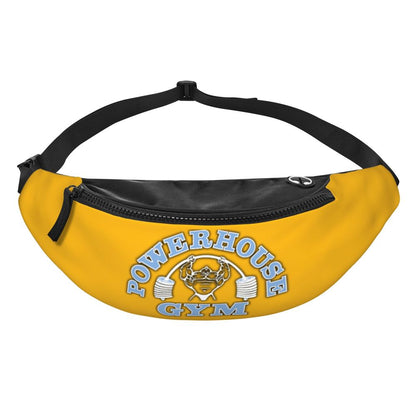 Powerhouse Gym Fanny Bag Custom Bodybuilders Fitness Crossbody Waist Pack Men Women Cycling Camping Phone Money Pouch