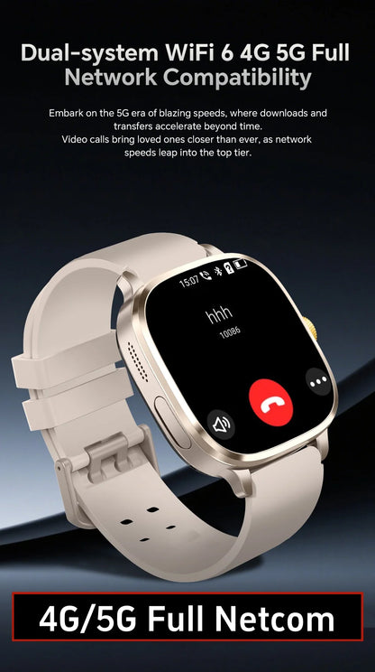 Global Version Smartwatch 2.4 inch Amoled Screen insert Sim Card GPS WIFI 190° Rotating Camera Game Android 13.0 Smart Watch