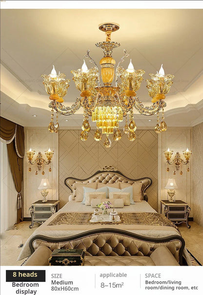 Postmodern Chandelier Living Room Lights European Dining Room Bedroom Home Master Luxury Atmospheric Lamps Villa Crystal Lamps