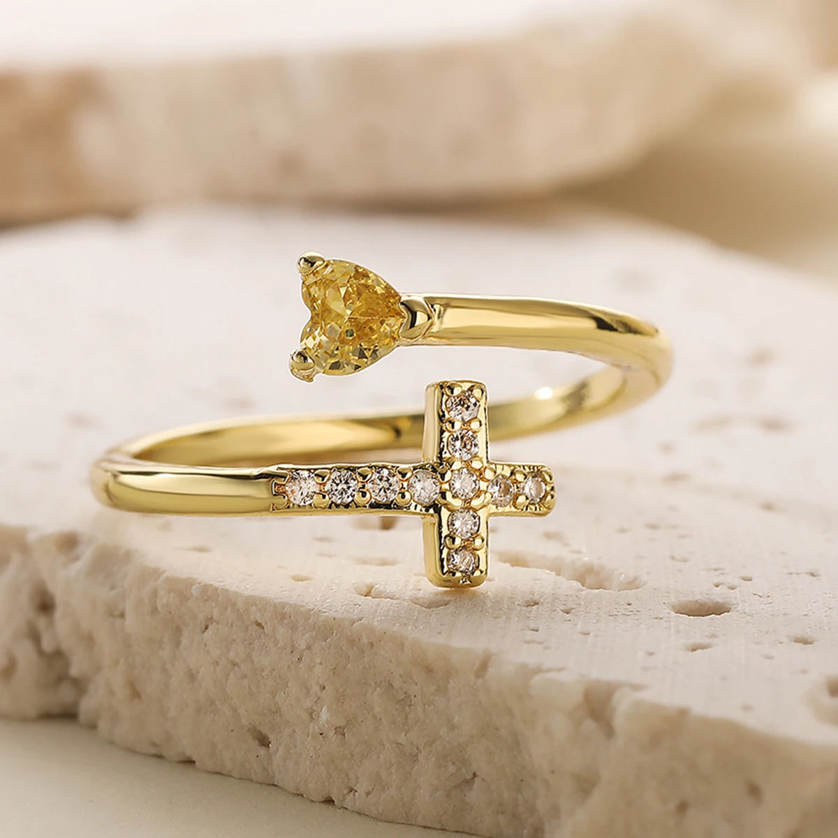 NEWBUY New Fashion Clear Shiny CZ Zircon Cross Evil Eye Rings For Women Girl Finger Accessories Party Jewelry Gift