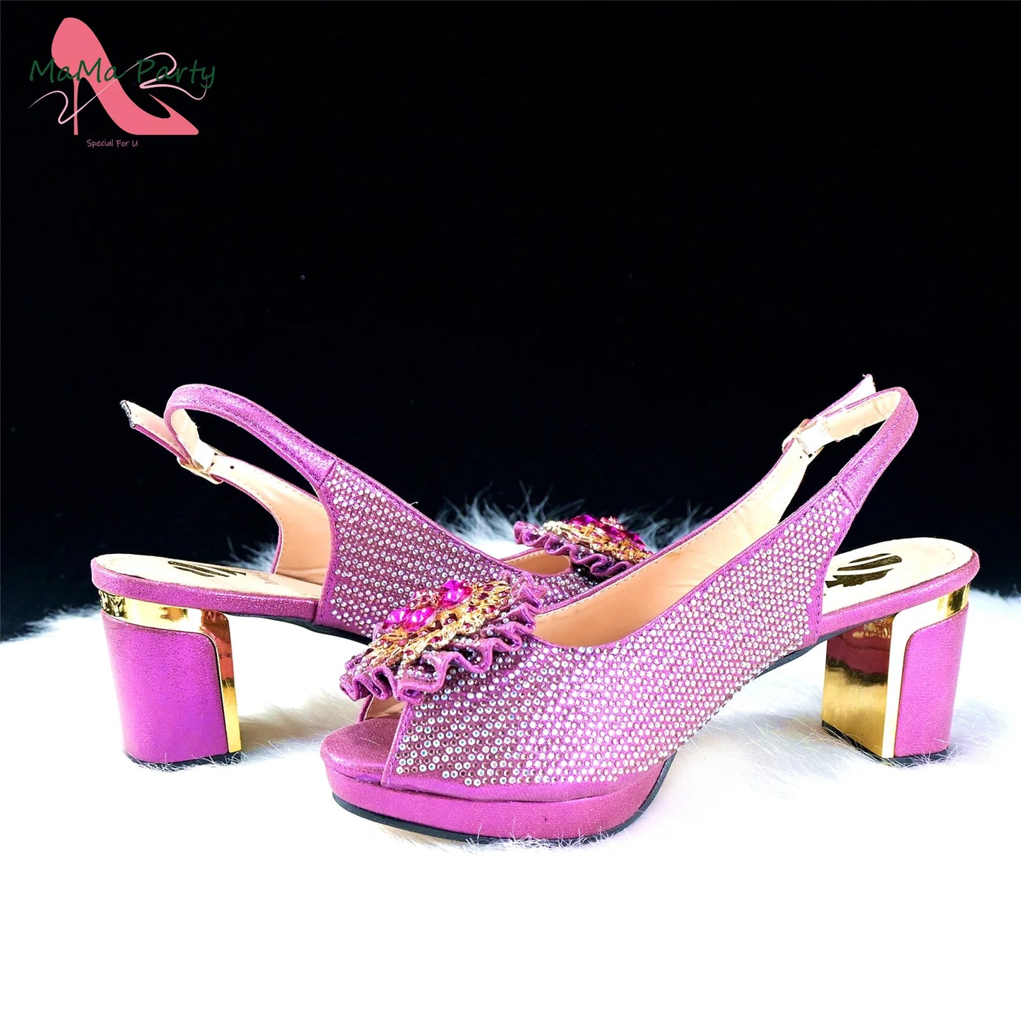 Mature Italian Women Shoes Matching Bag Set in Green Color 7 CM Comfortable Heels with Plaform Elegant Peep Toe Sandals