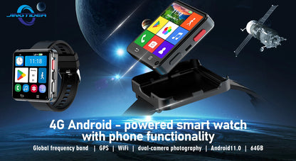 S222 4G Smart Watch Android 11 MTK6761 Quad Core 4GB Ram 64GB Rom Dual Cameras 2.64" Large Screen Detachable WIFI GPS Smartwatch
