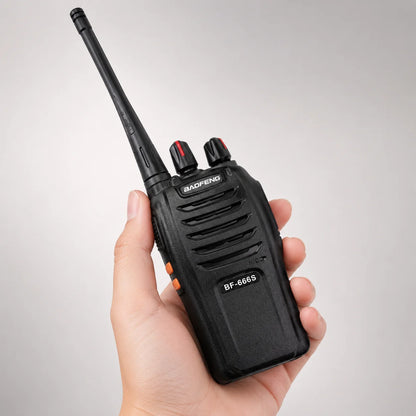 BF-666S Walkie Talkies Two Way Radios UHF 400-480MHz 5W 16CH 1500mAh Long Range Flashlight 2PCS for Security Outdoor