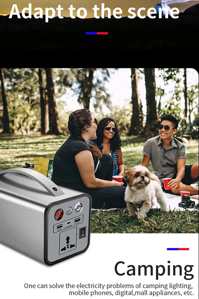 32000mAh Portable Power 180W 110V/220V Station Generator Battery AC DC output Outdoor Charger Emergency Power Supply Power Bank