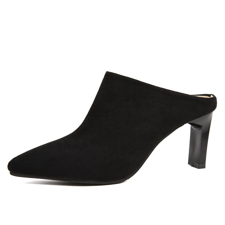 2022 Spring Summer Women Designer Shoes Pointed Toe Mules Slippers Ladies Luxury Brand High Heel Sandals