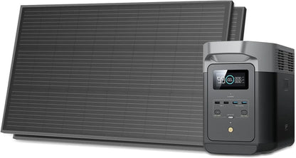 ECOFLOW Solar Generator DELTA 3 Classical Dark 1000, 1024Wh LiFePO4 Battery Portable Power Station, 1800W AC/100W USB-