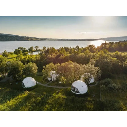 Luxury Glamping Geodesic Dome Tent All Climate Heavy Snow Wind Resistant Desert River Snow Polar  Paint Outdoor Camping Shelter