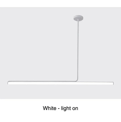 One-word Long Strip Led Restaurant Pendant Lights Nordic Simple Dining Table Bar Chandeliers Modern Home Indoor Lighting Lamps