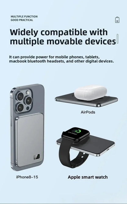 Lenovo PD22.5W Fast Charging Magsafe External Battery Magnetic Wireless Power Bank 500000mAh For iPhone Samsung