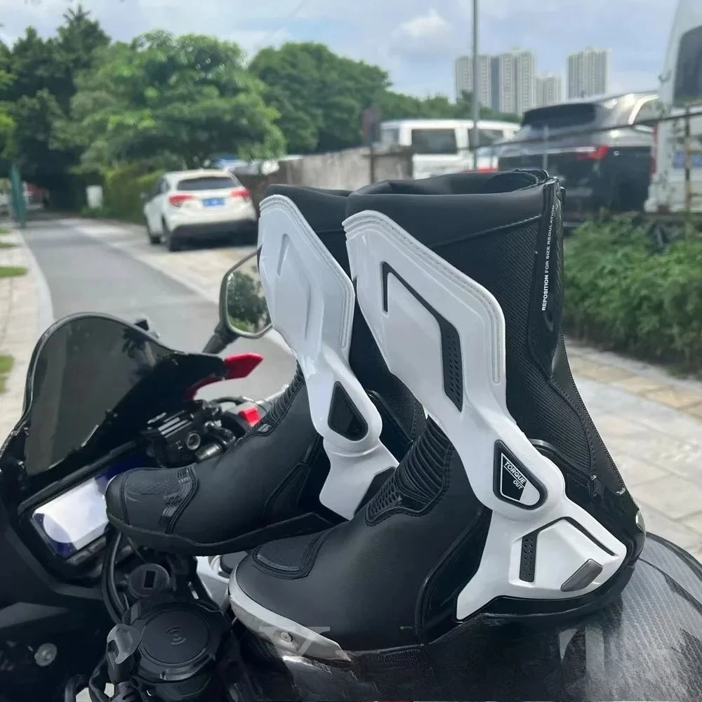 Torque 3 Off-Road Motorcycle Botas Professional Track Riding Boots Cowhide Waterproof Racing Anti-Collision for Rally Race shoe