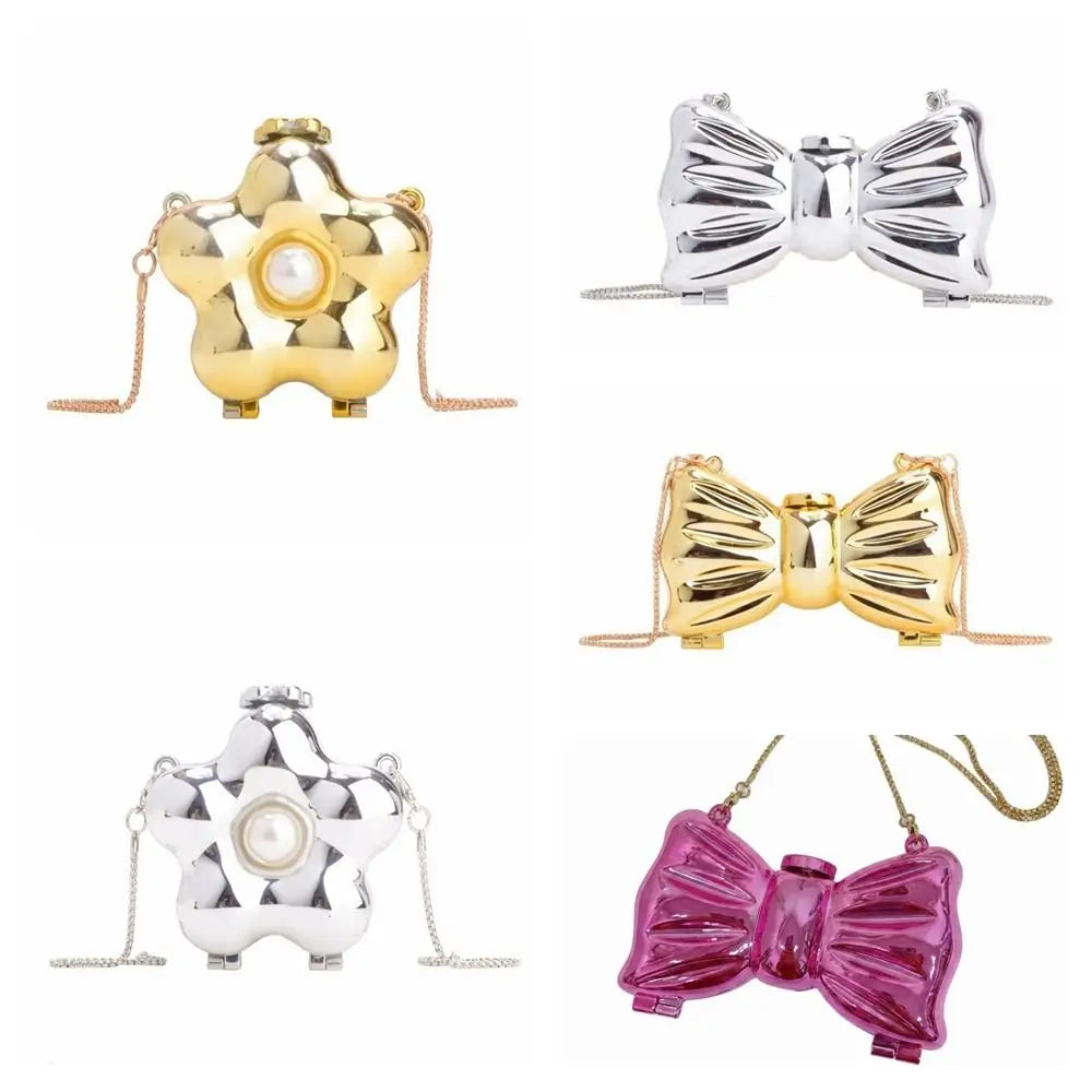 Acrylic Luxury Evening Bags Flower Shaped Single Shoulder Banquet Chain Bag Sparkling Handbag Mini Lipstick Bag Wedding Clutch