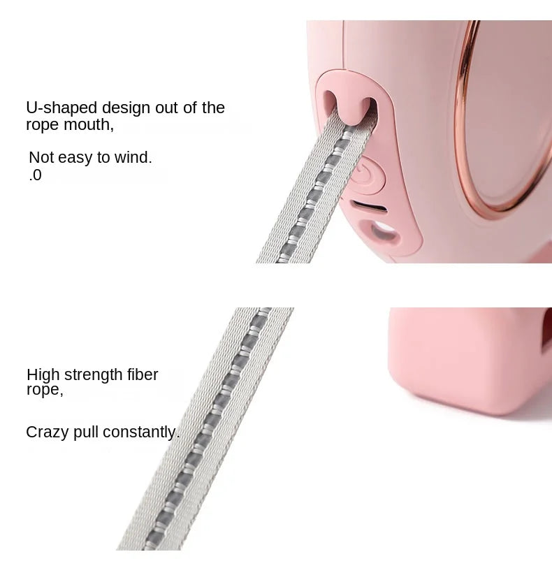 Pet Traction Device Multi Functional Dog Traction Rope Automatic Telescopic LED Lighting Dog Chain Walking Tool New DropShipping