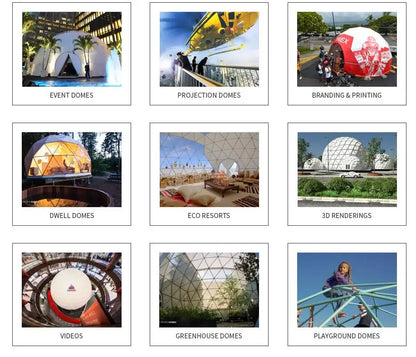 Wholesale Prices Tents New Luxury Outdoor Glamping Hotel 7m 8m 9m Geodesic Dome Tent With Bathroom