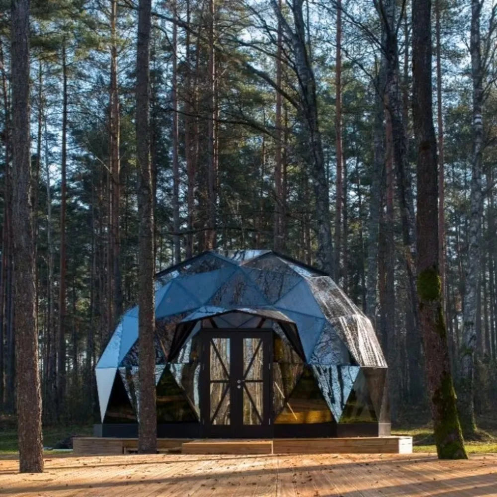 Luxury Transparent Glass Igloo Geodesic Dome Tent, Outdoor Glamping Hotel Tent For Resort Vacation Camping Accommodation