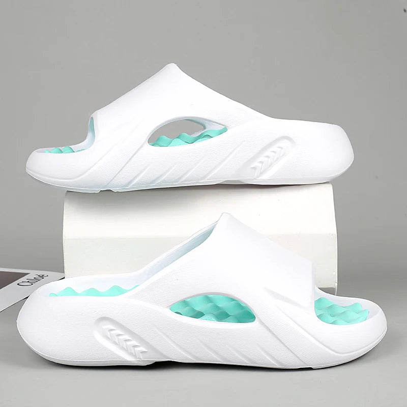 Men Massage Slippers Indoor Outdoor Sandals Beach Casual Shoes Comfortable Soft Slides Flip-flops Men's Sandals Big Size 46 47