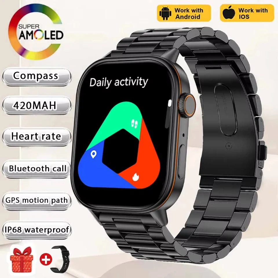 2026 New Multifunctional Smartwatch Women Gift Built-in GPS Bluetooth Call Music Fitness Sports Bracelet Sleep Monitor Watch Lad