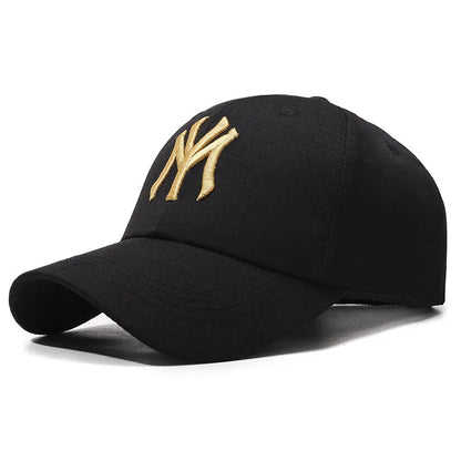 Unisex NY Letter Embroidery Baseball Cap, Adjustable Cotton Dad Hat, Casual Sunscreen Peaked Cap for Men Women, Streetwear Sport