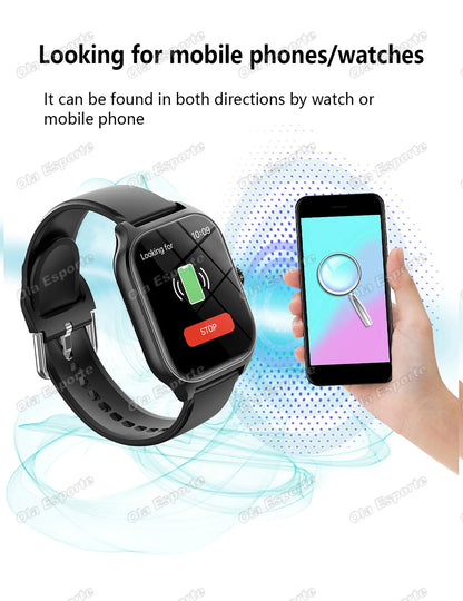 2026 New Smart Watch Bluetooth Call Message Reminder 24 Hour Health Monitoring Smart Watch Gift for Men and Women