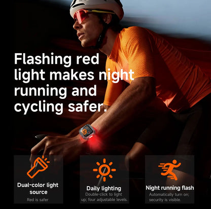 2026 New Outdoor GPS Smart Watch 1400mAh High Capacity Battery 2.01" Sapphire Screen 10ATM Waterproof Dual-color Lamp Smartwatch