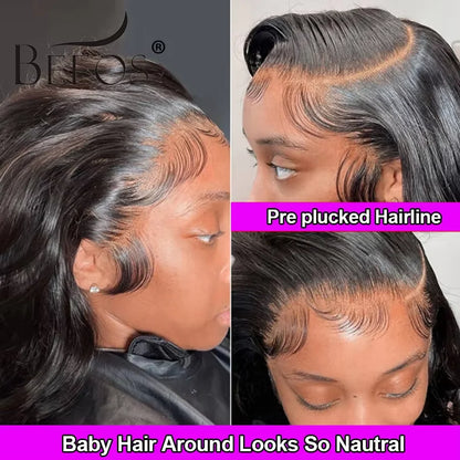 Ultra Fitted Glueless 250% 13x6 Real HD Lace Front Wigs Pre plucked Body Wave 13x4 HD Full Frontal Human Hair Wig For Women 30in