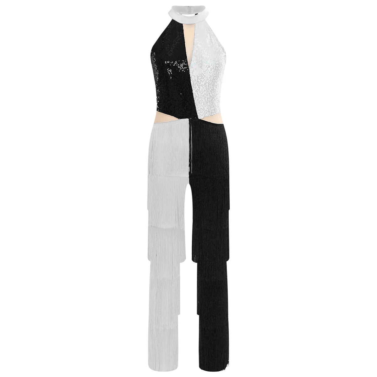 70s 80s Disco Costume Women's Streetwear Jumpsuit Shiny Clubwear Flared Long Pants Rompers Flares Metallic Hippie Party Outfit