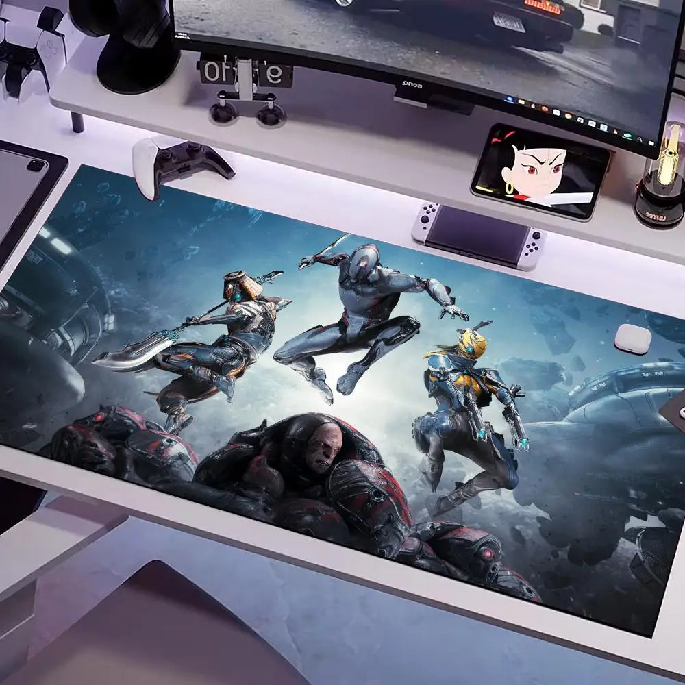 Game Warframe Mouse Pad Multiple Sizes Large Square Computer Office Game Table Mats Rubber Anti-slip Mousepads