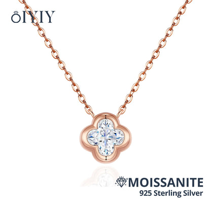 OIYIY Moissanite Necklace for Women 925 Sterling Silver D VVS1 GRA Certified Lab Grown Diamond Pendant Luxury Fine Jewelry Gift