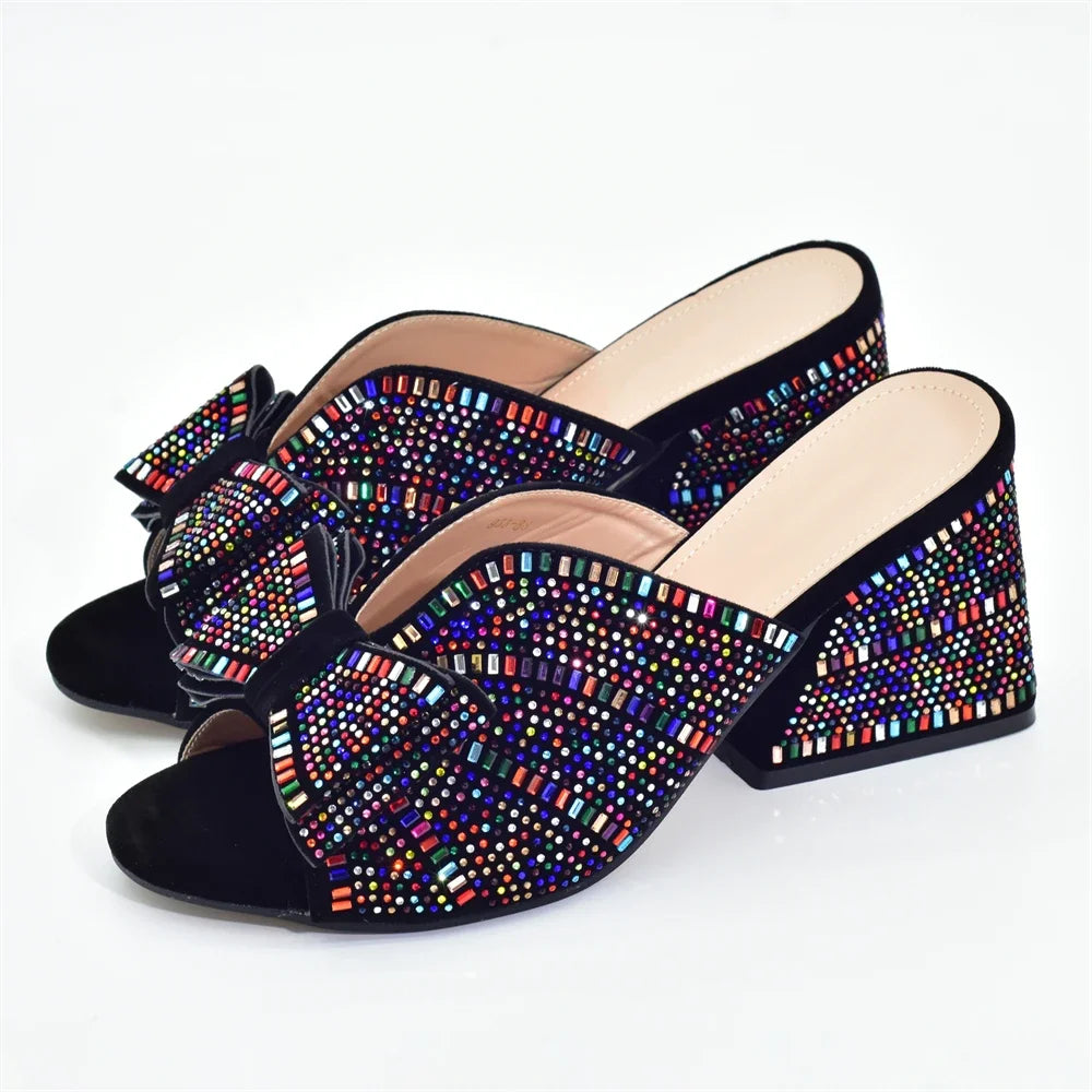 2026 Italian Elegant Women Party Pumps Decorated with Rhinestone Plus Size Women Shoes 43 High Heels Women Pumps Platform Heels