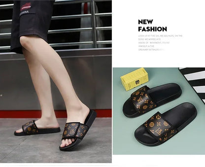 Men's Genuine Leather Sandals Comfortable Man Sandal House Slippers Man Summer Shoes Sale Genuine Mens Slipper Flip Flop Slides