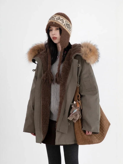 CHIC VEN Korean Women Down Coats Solid Loose Casual Hooded 90 White Duck Down Jacket Female Parka Outerwear Autumn Winter 2026