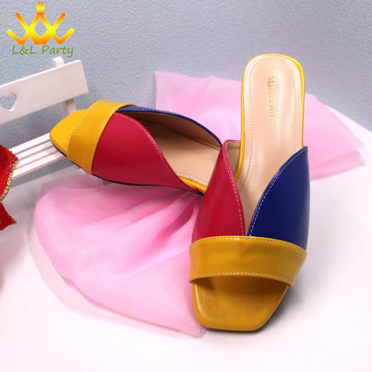 2024 Summer New Fashion Italian Women Shoes and Bag Set in Dark Purple Color Mature Style Comfortable Heels for Wedding