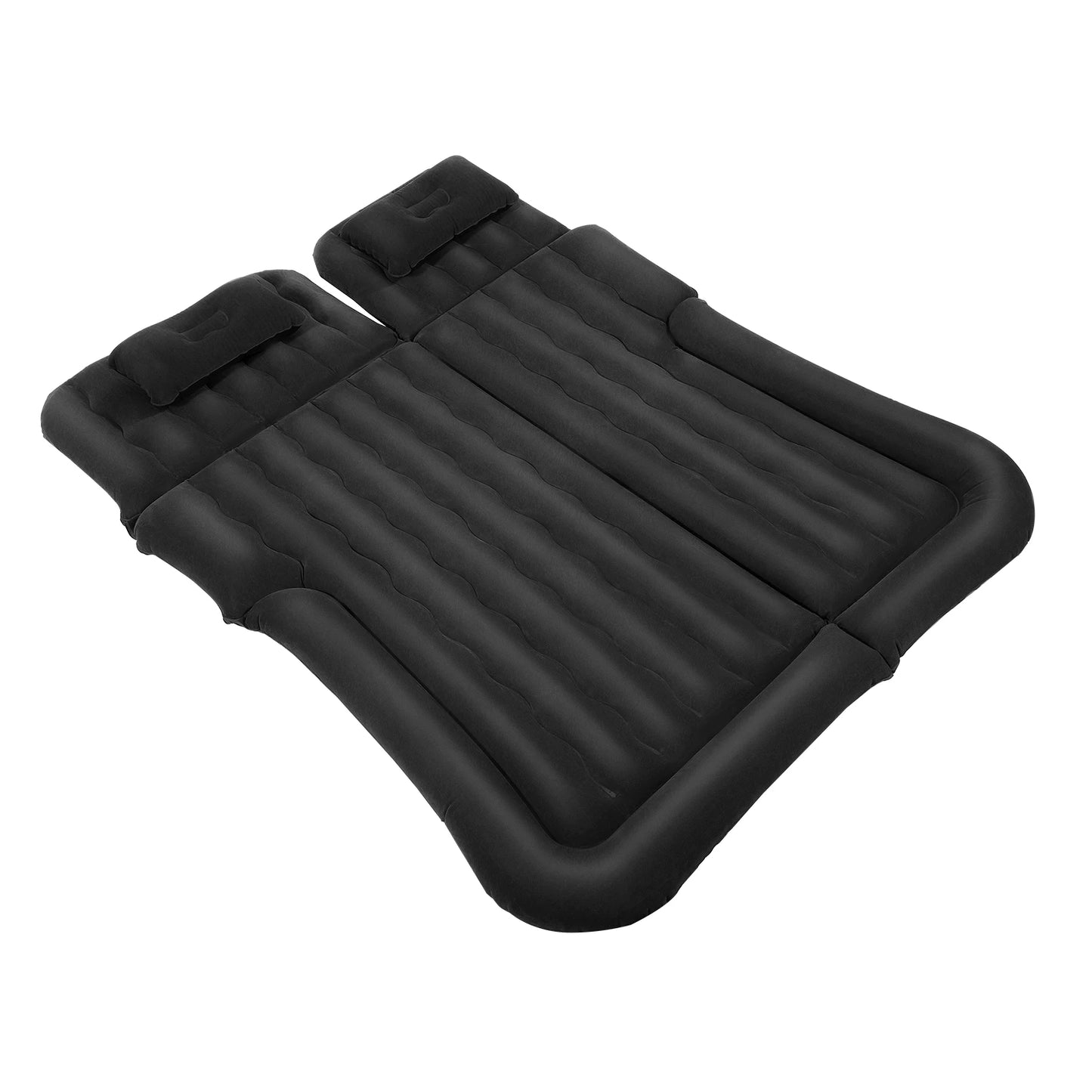 Universal Foldable Inflatable Bed Portable Inflatable Mattress Set Car Back Seat Sleeping Flocking Air Bed Cushion w/Pump+Pillow