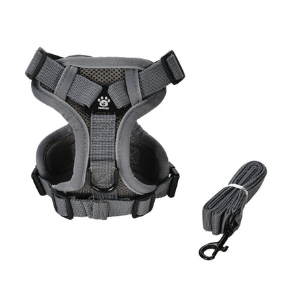 Adjustable Dog Harness Leash Set for Small Medium Dogs Cats Reflective Chest Strap Pets Harnesses Vest Outdoor Puppy Supplies