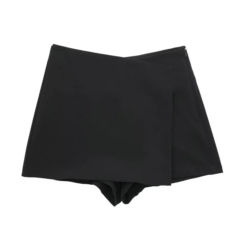 HXAO Shorts Women 2024 Black White Mini shorts Women's Shorts High waist Micro Casual Skirt Shorts Asymmetric Shorts Skirt Mujer