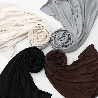 New Muslim Women Hijab Liquid Jersey Scarf Ramadan Headwraps Shawls Islam Headscarves Muslim Fashion Islam Shawl ﻿180*60cm