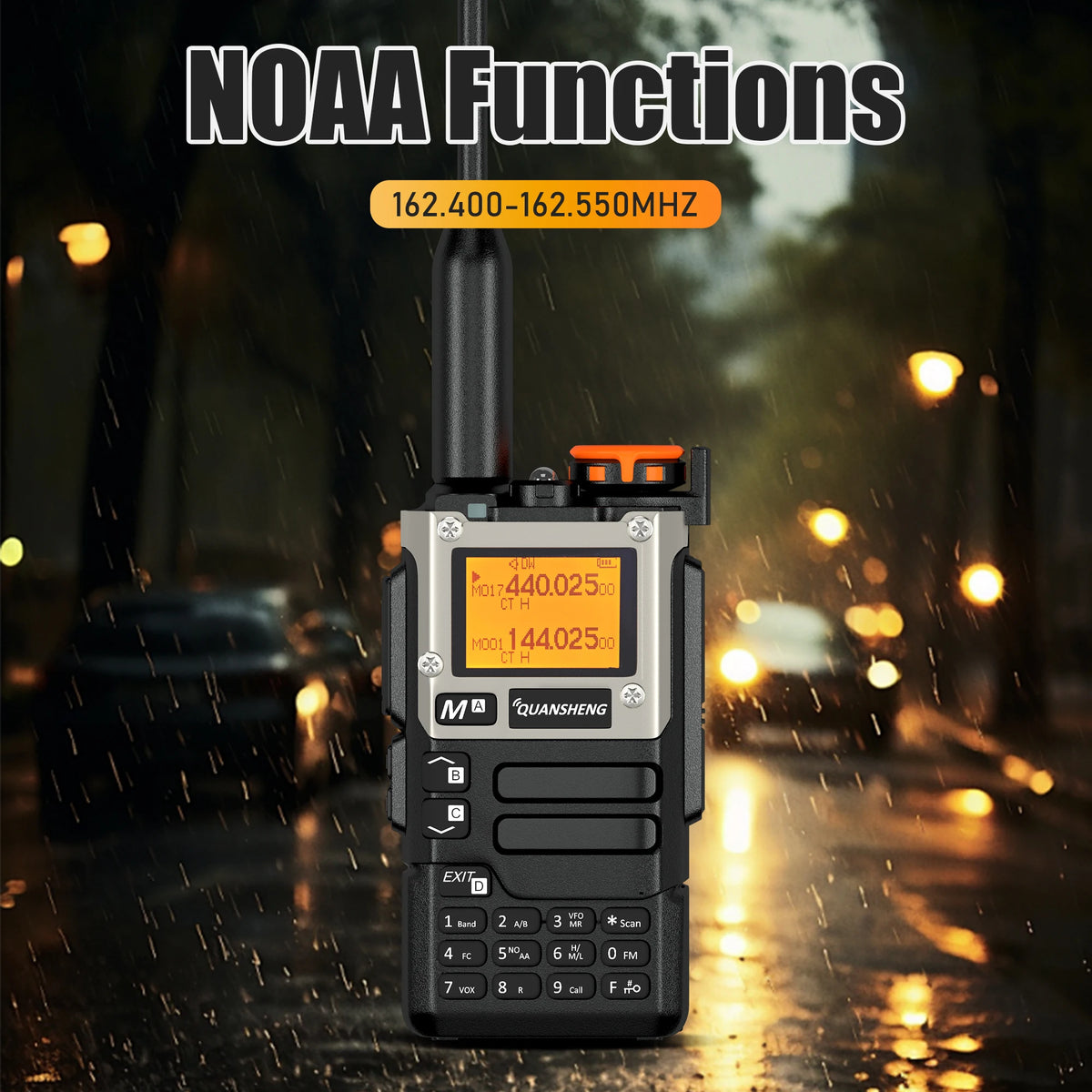 Quansheng UV-K6 Walkie Talkie 5W AM FM 50-600MHz USB-C Direct Charge NOAA Weather Multi Band UV-K58 UV-K5(8) Two Way Radio