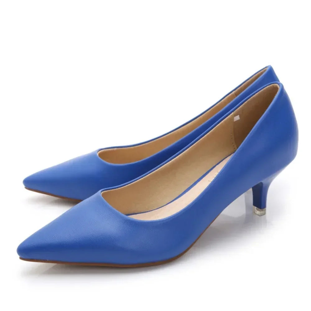 Professional High Heels Women Pointed Shallow Mouthed Single Shoes Black Slim Heeled Flight Attendant Formal Work Shoes Pumps