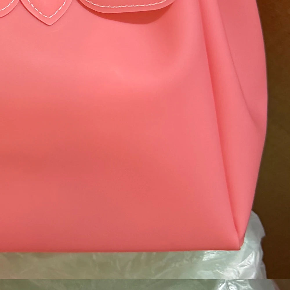 2026 Summer Y2K Women Jelly Bags PVC Plastic Waterproof Colorful Tote Bag Trendy Fashion Korean Vacation Beach Shoulder Bag