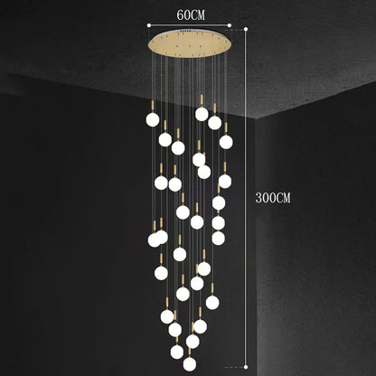 Modern Stair Chandelier Pendant Lights Indoor Lighting Ceiling Lamp Hanging Light LED Chandeliers for Living Room Indoor Lightin