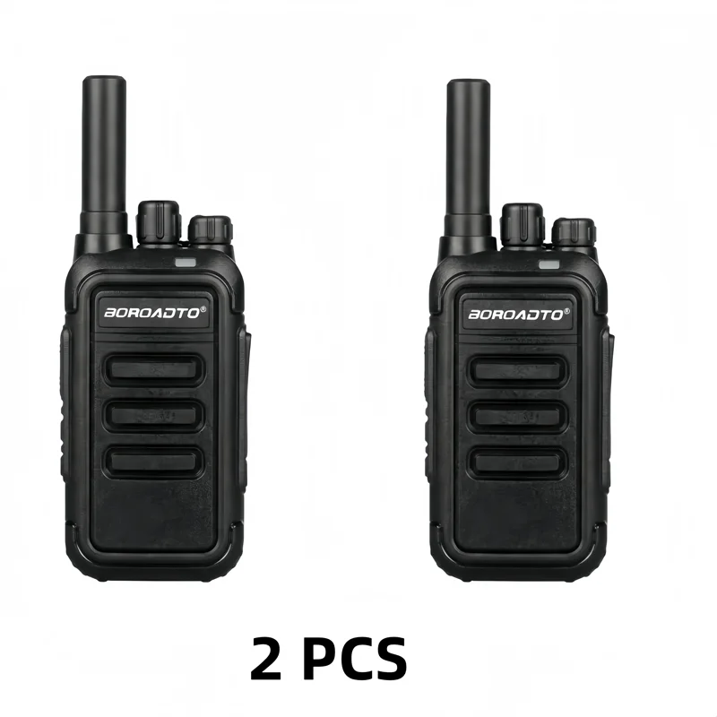 Portable 2PCS Mini Walkie Talkie UHF 400-470MHz Type-C USB Charging VOX 16CH Long Range Two Way Radio for Camping Hotel Hunting